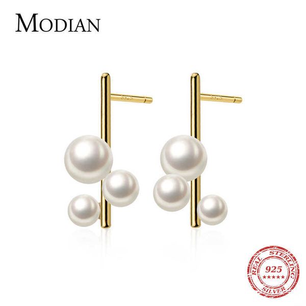 classic 925 sterling silver temperament ear pin for women fashion elegant pearl geometric stud earring fine jewelry 210707, Golden;silver
classic 925 sterling silver temperament ear pin for women fashion elegant pearl geometric stud earring fine jewelry 210707, Golden;silver