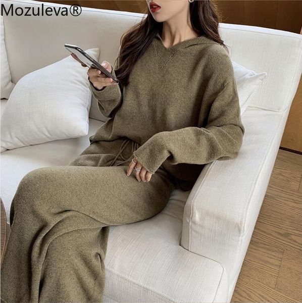 two piece dress mozuleva casual sweater tracksuit o-neck pullovers & loose pants hoodies women set autumn winter knitted 2 pieces, White
two piece dress mozuleva casual sweater tracksuit o-neck pullovers & loose pants hoodies women set autumn winter knitted 2 pieces, White