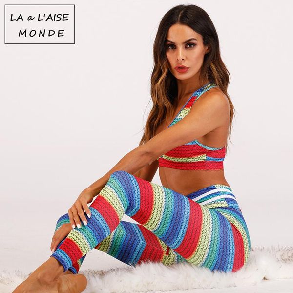 yoga outfits women set sport suit rainbow printing training pants outdoor sportswear fitness running clothes gym, White;red
yoga outfits women set sport suit rainbow printing training pants outdoor sportswear fitness running clothes gym, White;red