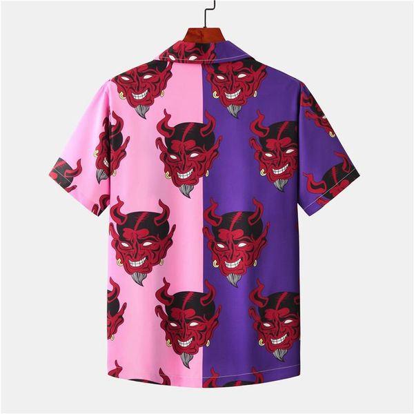 men's casual shirts summer hawaiian men short sleeve devil full printed patchwork streetwear hip hop harajuku floral camisa, White;black
men's casual shirts summer hawaiian men short sleeve devil full printed patchwork streetwear hip hop harajuku floral camisa, White;black