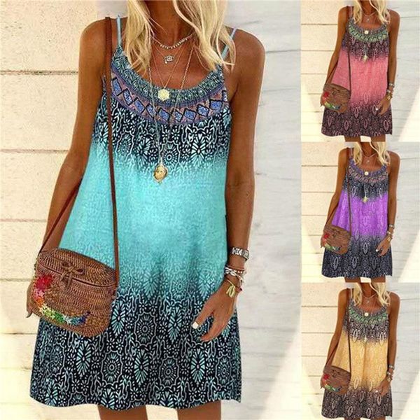 casual dresses summer bohemian dress women vintage printed spaghetti strap sundress lady loose sleeveless mini beach 2021, Black;gray
casual dresses summer bohemian dress women vintage printed spaghetti strap sundress lady loose sleeveless mini beach 2021, Black;gray