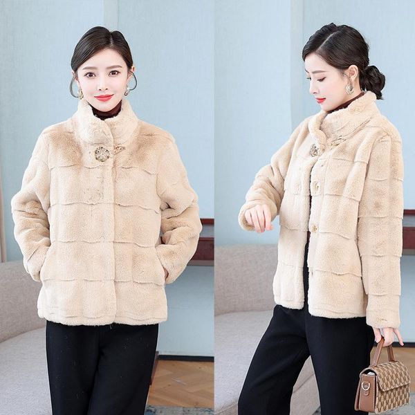 women's fur & faux mink women coat 2021 winter fashion solid elegant thick warm outerwear fake jacket female, Black
women's fur & faux mink women coat 2021 winter fashion solid elegant thick warm outerwear fake jacket female, Black