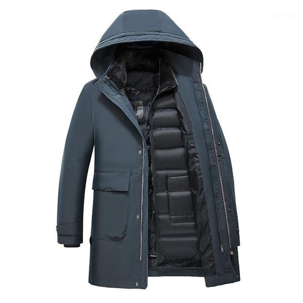 men's down & parkas 2021 winter jackets for husband/father detachable liner fur collar windproof long men 90% white duck coats 4xl, Black
men's down & parkas 2021 winter jackets for husband/father detachable liner fur collar windproof long men 90% white duck coats 4xl, Black