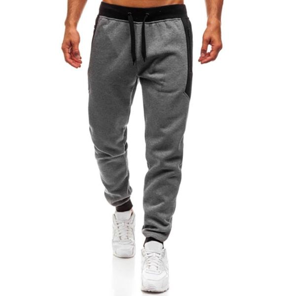 men's pants casual sports autumn color matching high waist drawstring zipper pocket trousers fitness running sweatpants, Black
men's pants casual sports autumn color matching high waist drawstring zipper pocket trousers fitness running sweatpants, Black