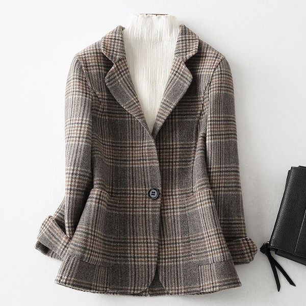 women's wool & blends yolanfairy double sided cashmere coat ladies autumn winter warm jacket for women short plaid ydf48 mf643, Black
women's wool & blends yolanfairy double sided cashmere coat ladies autumn winter warm jacket for women short plaid ydf48 mf643, Black