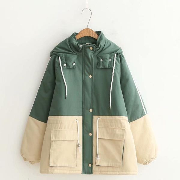 women's trench coats 2021 winter women harajuku hooded jacket color block wamer loose oversize coat cardigan zipper thick woolen colleg, Tan;black
women's trench coats 2021 winter women harajuku hooded jacket color block wamer loose oversize coat cardigan zipper thick woolen colleg, Tan;black