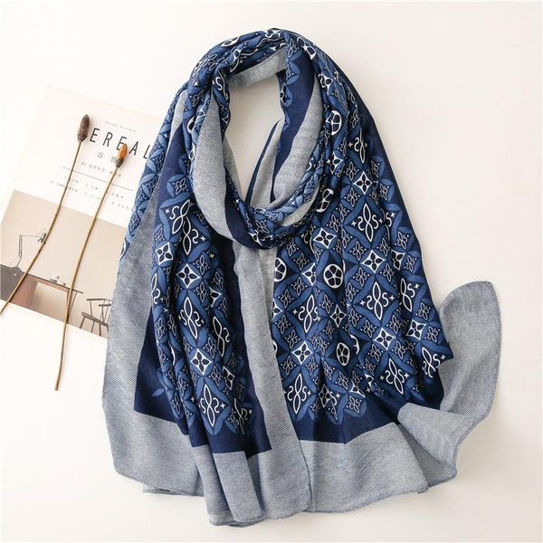 scarves 2021 fashion women cotton scarf pattern beach hijab shawls and wraps female foulard femme geometric casual bufandas, Blue;gray
scarves 2021 fashion women cotton scarf pattern beach hijab shawls and wraps female foulard femme geometric casual bufandas, Blue;gray