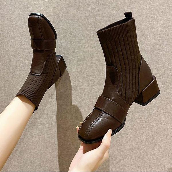 boots women's thick heel 2021 winter short korean-style net red socks fashion british tube, Black
boots women's thick heel 2021 winter short korean-style net red socks fashion british tube, Black