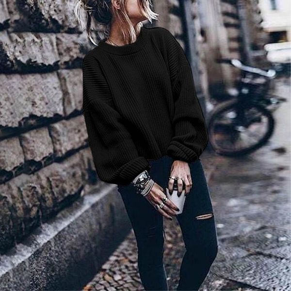 women's sweaters women o-neck solid color lantern pullover sweater woman autumn winter long sleeve ropa mujer invierno 2021 robe pull f, White;black
women's sweaters women o-neck solid color lantern pullover sweater woman autumn winter long sleeve ropa mujer invierno 2021 robe pull f, White;black