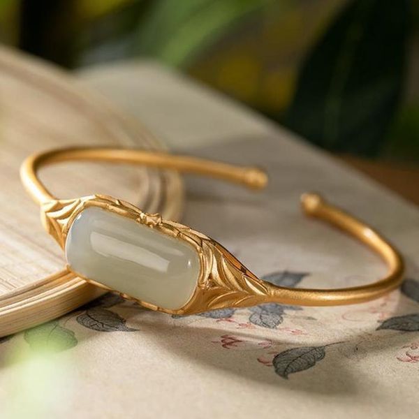 antique and ethnic style s925 sterling silver natural hetian jade bracelet mild luxury retro temperament leaf goddess matching b, Black
antique and ethnic style s925 sterling silver natural hetian jade bracelet mild luxury retro temperament leaf goddess matching b, Black