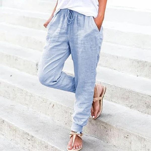 women's pants & capris 2021 women pencil pant casual spring ladies jeaans long solid elastic waist trousers fashion ankle length haren, Black;white
women's pants & capris 2021 women pencil pant casual spring ladies jeaans long solid elastic waist trousers fashion ankle length haren, Black;white