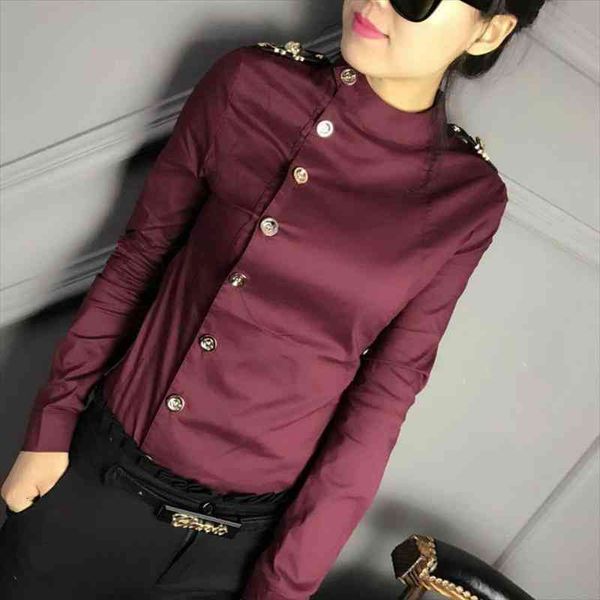 autumn long sleeve womens blouses stand collar body cotton office work european vintage ol, White
autumn long sleeve womens blouses stand collar body cotton office work european vintage ol, White