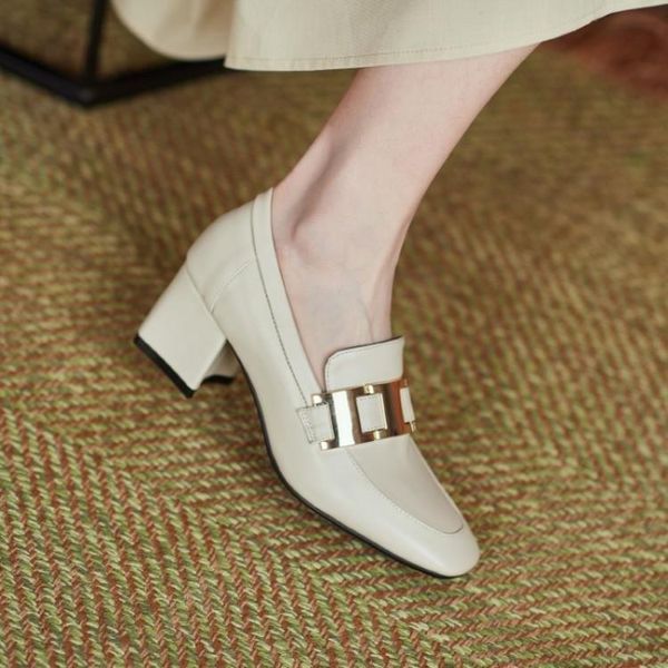 dress shoes 2021 autumn and winter high heels british style small leather single versatile soft middle women's, Black
dress shoes 2021 autumn and winter high heels british style small leather single versatile soft middle women's, Black