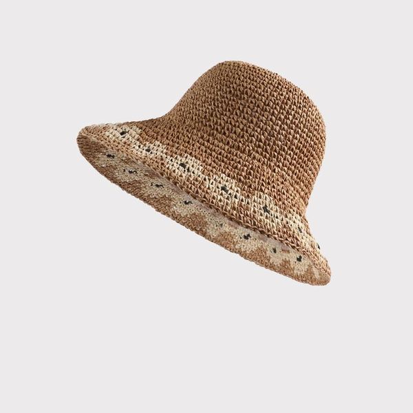 wide brim hats 2021 the style joker handmade straw hat foldable sun outdoor travel for girl and women 07, Blue;gray
wide brim hats 2021 the style joker handmade straw hat foldable sun outdoor travel for girl and women 07, Blue;gray