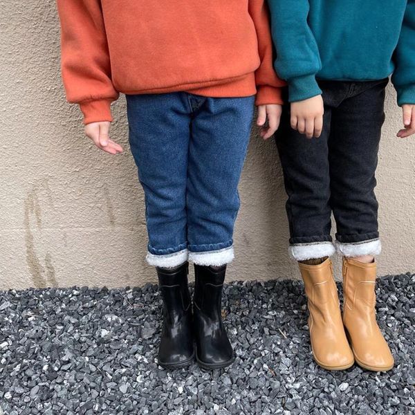 jeans winter kids solid color thick warm denim pants 2021 girls korean style inner velvet thicken, Blue
jeans winter kids solid color thick warm denim pants 2021 girls korean style inner velvet thicken, Blue