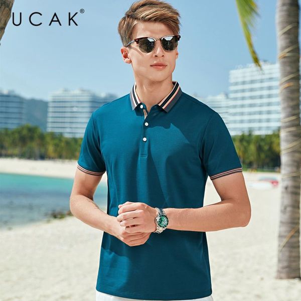 men's t-shirts ucak brand classic turn-down collar t-shirt men clothes summer fashion streetwear casual solid color cotton tee u5613, White;black
men's t-shirts ucak brand classic turn-down collar t-shirt men clothes summer fashion streetwear casual solid color cotton tee u5613, White;black