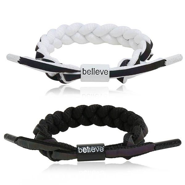 tennis holographic reflection craftwork cords braided bracelets white/black color alphabet bangles believe charms women men wristband, Golden;silver
tennis holographic reflection craftwork cords braided bracelets white/black color alphabet bangles believe charms women men wristband, Golden;silver