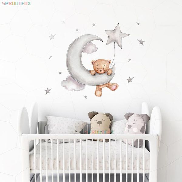 wall stickers cute bear hanging on the moon kids for baby rooms boys bedroom animals sticker home decoration
wall stickers cute bear hanging on the moon kids for baby rooms boys bedroom animals sticker home decoration