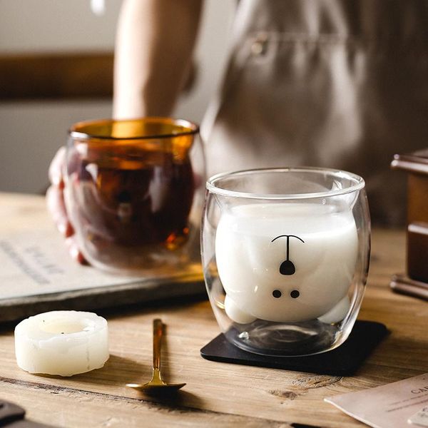 wine glasses ins style double wall glass water coffee cup 280ml breakfast milk cute bear inner couple's mug
wine glasses ins style double wall glass water coffee cup 280ml breakfast milk cute bear inner couple's mug