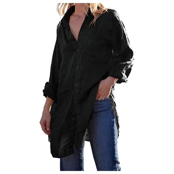women's blouses & shirts cotton linen shirt blouse solid color long sleeve button down tunic work ladies casual loose, White
women's blouses & shirts cotton linen shirt blouse solid color long sleeve button down tunic work ladies casual loose, White