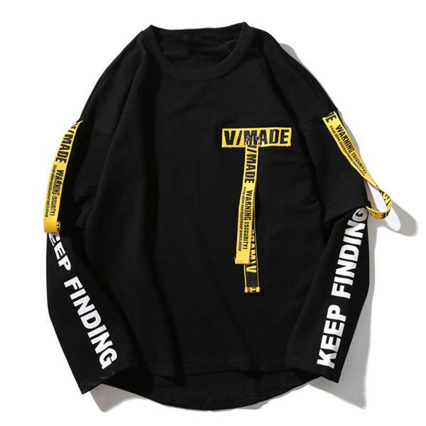 lacible hip hop pullover sweatshirt men casual ribbon harajuku sweatshirt t-shirt cotton long sleeve t shirt tees male 210623, White;black
lacible hip hop pullover sweatshirt men casual ribbon harajuku sweatshirt t-shirt cotton long sleeve t shirt tees male 210623, White;black