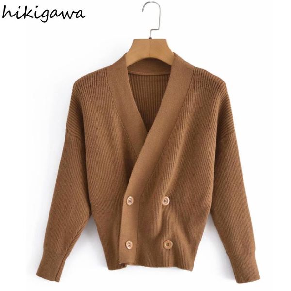 women's knits & tees hikigawa female cardigan korean v neck long sleeve single breasted sweaters autumn solid elegant loose knitting sw, White
women's knits & tees hikigawa female cardigan korean v neck long sleeve single breasted sweaters autumn solid elegant loose knitting sw, White