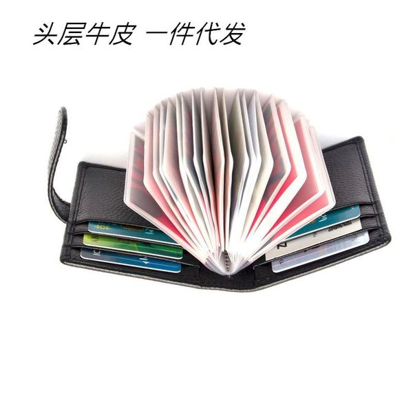 card holders rfid holder genuine leather male and female bank large-capacity first layer, Brown;gray
card holders rfid holder genuine leather male and female bank large-capacity first layer, Brown;gray
