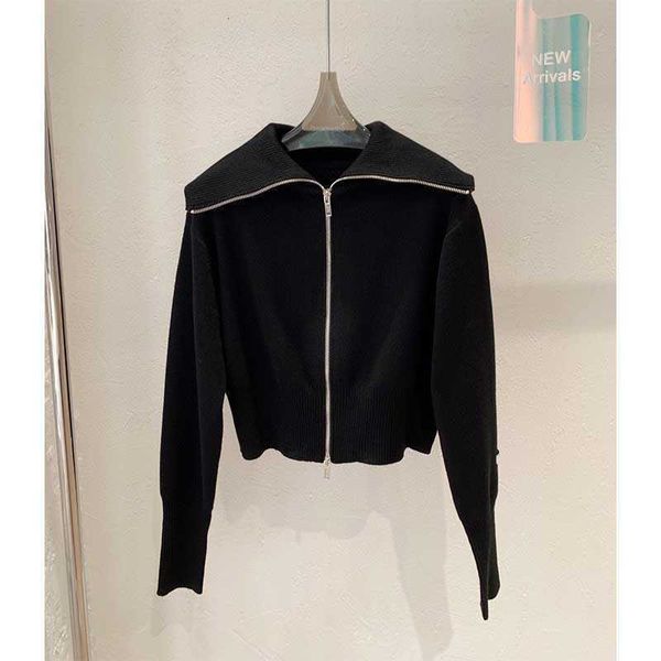 women's jackets wool coat with female zipper cardigan black double vintage turn down collar sweater whwg, Black;brown
women's jackets wool coat with female zipper cardigan black double vintage turn down collar sweater whwg, Black;brown