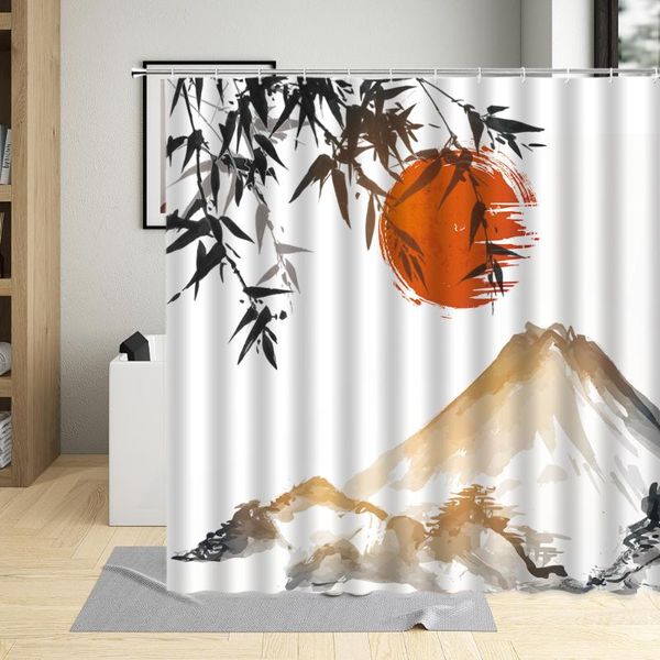 traditional oriental ink painting bamboo mountain classical bathroom decor curtains polyester fabric shower curtain with hooks
traditional oriental ink painting bamboo mountain classical bathroom decor curtains polyester fabric shower curtain with hooks