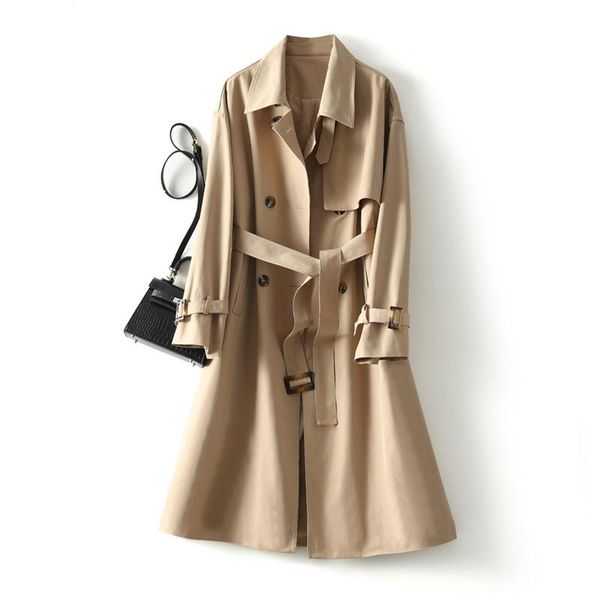 women's wool & blends 2021 autumn winter double breasted windbreaker lapel lace up coat british style street, Black
women's wool & blends 2021 autumn winter double breasted windbreaker lapel lace up coat british style street, Black