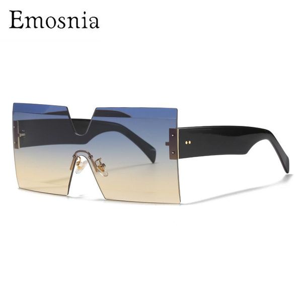 fashion oversized square rimless sunglasses women men one piece big gradient sun glasses brand design colorful eyewear uv400, White;black
fashion oversized square rimless sunglasses women men one piece big gradient sun glasses brand design colorful eyewear uv400, White;black
