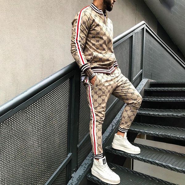 men's tracksuits fashion zipper jackets pamts sets 3d printing men gym clothing casual jogging running suits, Gray
men's tracksuits fashion zipper jackets pamts sets 3d printing men gym clothing casual jogging running suits, Gray