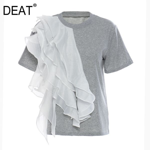 o-neck collar short sleeve gray t-shirt ruffles mesh patchwork mall goth summer clothes for women gx1116 210421, White
o-neck collar short sleeve gray t-shirt ruffles mesh patchwork mall goth summer clothes for women gx1116 210421, White