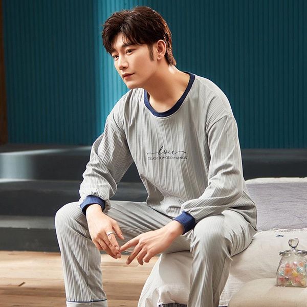 Men's Sleepwear Spring Men Letter Pajamas Set Plus Size 3XL Cotton Nightwear Loose Male Home Wear Casual Long Sleeve Pijama Pyjamas O7LI, Black;brown
Men's Sleepwear Spring Men Letter Pajamas Set Plus Size 3XL Cotton Nightwear Loose Male Home Wear Casual Long Sleeve Pijama Pyjamas O7LI, Black;brown