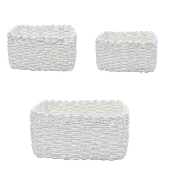 storage baskets 3pcs multifunctional basket kitchen home organizer sundry holder white paper rope
storage baskets 3pcs multifunctional basket kitchen home organizer sundry holder white paper rope