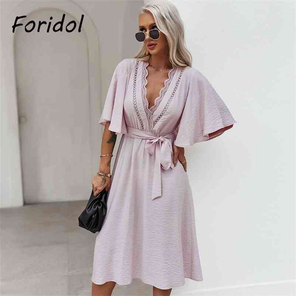 foridol lace spliced elegant ladies dress women flare sleeve purple long dress v neck casual maxi summer dress sundress 210415, Black;gray
foridol lace spliced elegant ladies dress women flare sleeve purple long dress v neck casual maxi summer dress sundress 210415, Black;gray