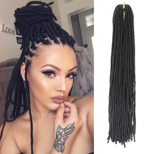 deadlocks sister locks 18 inch afro crochet braids hair ombre color red synthetic braiding for women faux locs hair, Black
deadlocks sister locks 18 inch afro crochet braids hair ombre color red synthetic braiding for women faux locs hair, Black