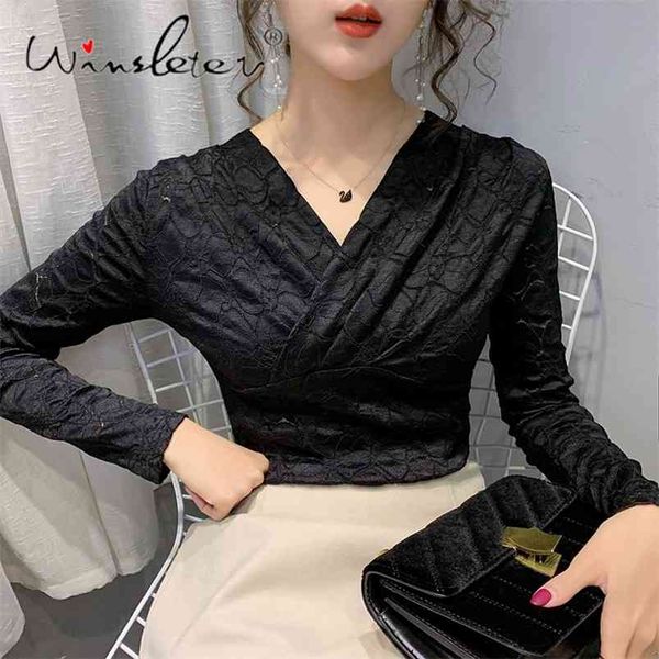spring lace shirt women v-neck hollow out long sleeve stretchy tees clothes casual t-shirt t01406b 210421, Black;gray
spring lace shirt women v-neck hollow out long sleeve stretchy tees clothes casual t-shirt t01406b 210421, Black;gray