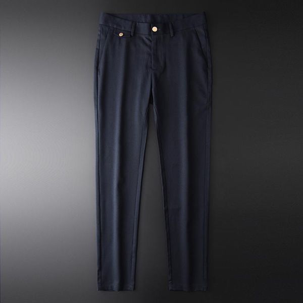 men's pants wool mens luxury business casual male suit autumn and winter slim fit solid color man trousers, Black
men's pants wool mens luxury business casual male suit autumn and winter slim fit solid color man trousers, Black
