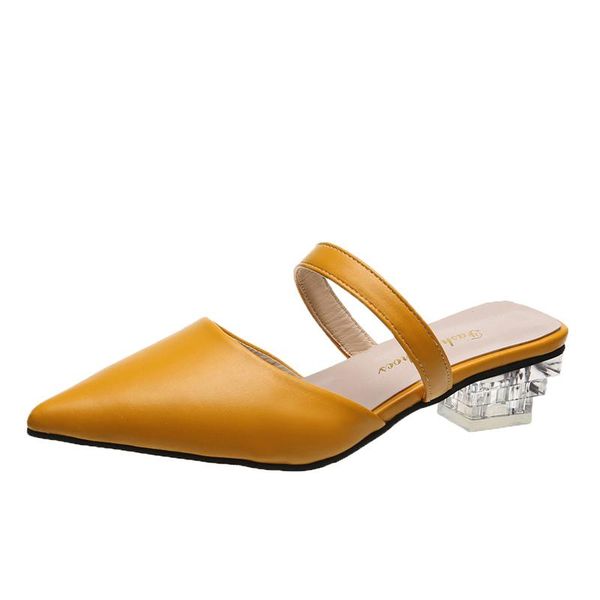 slippers ladies shoes 2021 summer women woman mules pointed toe solid yellow high heels casual slides, Black
slippers ladies shoes 2021 summer women woman mules pointed toe solid yellow high heels casual slides, Black