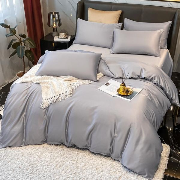 bedding sets simple luxury set washed silk duvet cover quilt modern brief bed linen sheet 220x240 king size bedclothes 4pc
bedding sets simple luxury set washed silk duvet cover quilt modern brief bed linen sheet 220x240 king size bedclothes 4pc