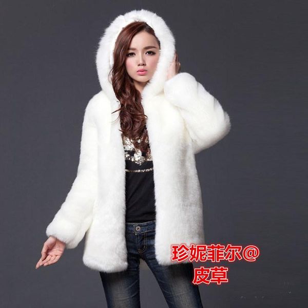 women's fur & faux autumn and winter coat mid - length artificial women jacket, Black
women's fur & faux autumn and winter coat mid - length artificial women jacket, Black