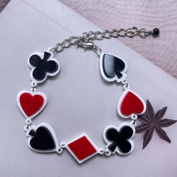 charm bracelets punk clown poker card acrylic bracelet printed lucky chain for women fashion jewelry aesthetic friend gifts 2021, Golden;silver
charm bracelets punk clown poker card acrylic bracelet printed lucky chain for women fashion jewelry aesthetic friend gifts 2021, Golden;silver