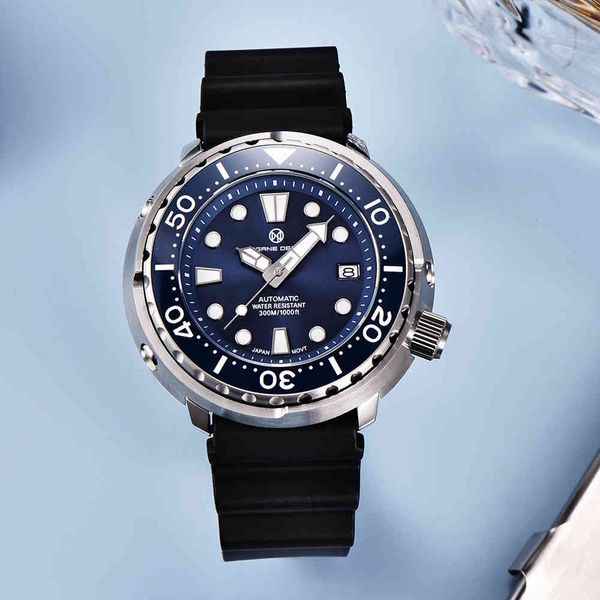 watch pagrne design automatic mechanical 300m waterproof stainless steel ceramic bezel nh35a sapphire glass men's wristwatch, Slivery;brown
watch pagrne design automatic mechanical 300m waterproof stainless steel ceramic bezel nh35a sapphire glass men's wristwatch, Slivery;brown