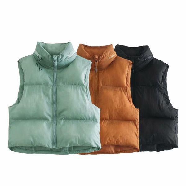women's vests black warm vest fashion hidden zipper cut high collar sleeveless women jacket back to the basic coat autumn winter, Black;white
women's vests black warm vest fashion hidden zipper cut high collar sleeveless women jacket back to the basic coat autumn winter, Black;white