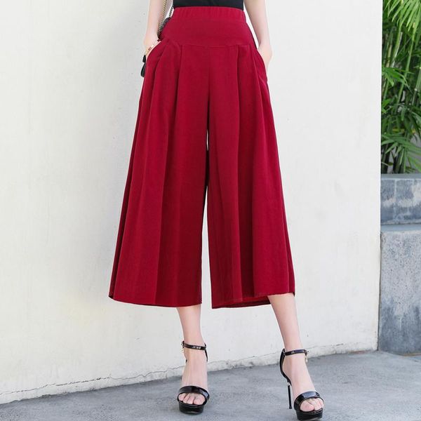 women's pants & capris plus size solid color wide leg women summer casual loose trousers ankle length high waist, Black;white
women's pants & capris plus size solid color wide leg women summer casual loose trousers ankle length high waist, Black;white