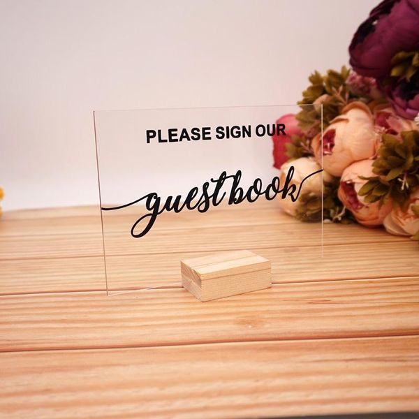 party decoration 1 set please sign our guestbook wedding transparent acrylic board birthday table card
party decoration 1 set please sign our guestbook wedding transparent acrylic board birthday table card