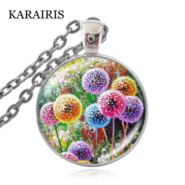 colorful cabochon dandelion pattern pendant round glass jewelry necklace long chain statement handmade necklaces, Silver
colorful cabochon dandelion pattern pendant round glass jewelry necklace long chain statement handmade necklaces, Silver