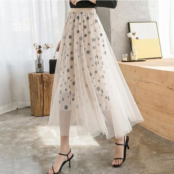 polka dot print mesh skirt saia 2021 summer high waist a line maxi pleated long skirts womens swing vintage tulle faldas, Black
polka dot print mesh skirt saia 2021 summer high waist a line maxi pleated long skirts womens swing vintage tulle faldas, Black