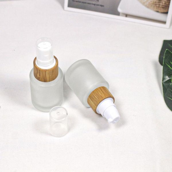storage bottles & jars 20ml transparent frosted glass lotion pump bottle cosmetic natural wood bamboo cap spray packaging container
storage bottles & jars 20ml transparent frosted glass lotion pump bottle cosmetic natural wood bamboo cap spray packaging container